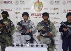 Marina desmantela siete cámaras parásitas instaladas por presuntos grupos delictivos en Tempoal, Veracruz.