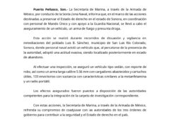 ¡Golpe al narco en Sonora! Marina asegura un rifle de asalto, metanfetamina y auto robado tras persecución en zona fronteriza.