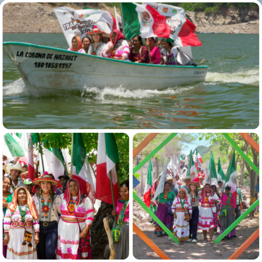 Jasmín Bugarín lleva el mensaje de la Transformación hasta el último rincón de la sierra de Nayarit.